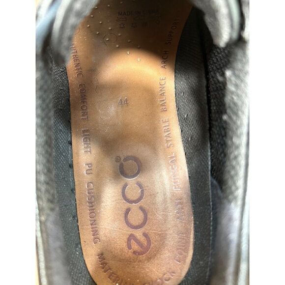 Ecco Helsinki Black Leather Dress Shoes Mens Size 44 US 10/10.5 - Picture 7 of 8